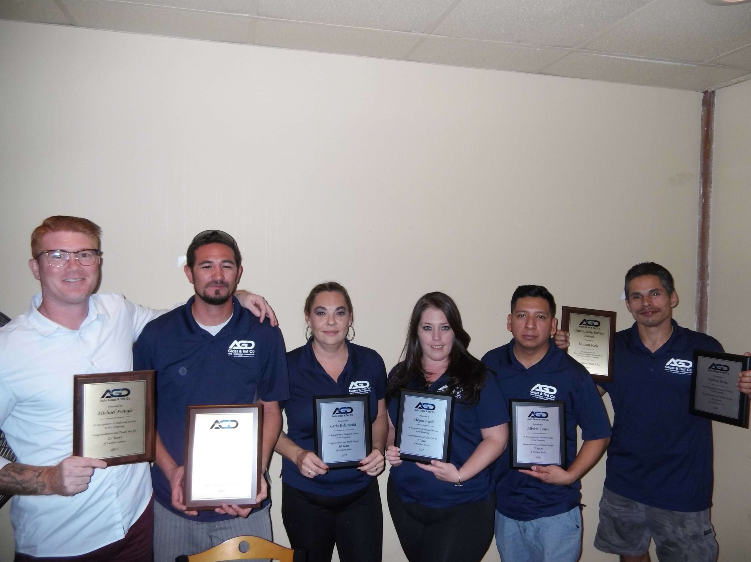 AGD Auto Glass and Tint Tempe Shop Employee Recognition AGD Auto